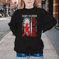 Ready To Crush Sixth Grade Soccer USA Flag Back To School Youth Crewneck Sweatshirt
