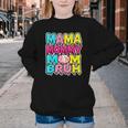 Retro Mama Mommy Mom Bruh Baseball Women Girls Youth Crewneck Sweatshirt