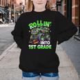 Rollin' Into 1st Grade Monster Truck Back To School Boys Youth Crewneck Sweatshirt