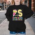 S Is For Sixth Grade Back To School Pencil Bow 6th Grade Kid Youth Crewneck Sweatshirt