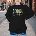 School Custodian Tie Dye Back To School For Women For Work Youth Crewneck Sweatshirt School Custodian Tie Dye Back To School For Women For Work Youth Crewneck Sweatshirt