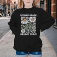Second Grade Dream Team Back To School Boho Flower 2nd Grade Youth Crewneck Sweatshirt