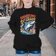 Sharking Into 1st Grade Back To School Shark Youth Crewneck Sweatshirt