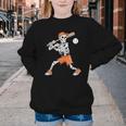 Skeleton Batting Baseball Halloween Youth Crewneck Sweatshirt Skeleton Batting Baseball Halloween Youth Crewneck Sweatshirt