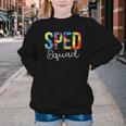 Sped Squad For Work Tie Dye Back To School Appreciation Day Youth Crewneck Sweatshirt