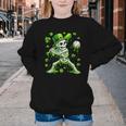 St Patricks Day Baseball Skeleton Irish Leprechaun Hat Boys Youth Crewneck Sweatshirt