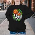 St Patricks Day Shamrock Basketball Baseball Football Soccer Youth Crewneck Sweatshirt
