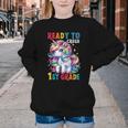 Student Unicorn Ready Back To School Crush 1st Grade Girls Youth Crewneck Sweatshirt Student Unicorn Ready Back To School Crush 1st Grade Girls Youth Crewneck Sweatshirt