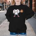 Valentines Day Baseball Ball Heart Dab Boys Kids Men Youth Crewneck Sweatshirt
