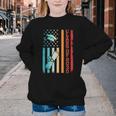 Vintage Class Of 2030 Graduation Back To School USA Flag Youth Crewneck Sweatshirt