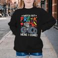 Watch Out Pre-K Here I Come Monster Truck Back To School Youth Crewneck Sweatshirt Watch Out Pre-K Here I Come Monster Truck Back To School Youth Crewneck Sweatshirt