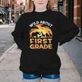 Wild About First Grade Zoo Animals Back To School Safari Youth Crewneck Sweatshirt Wild About First Grade Zoo Animals Back To School Safari Youth Crewneck Sweatshirt
