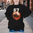 Women's 67 Baseball Boys Birthday Teens Six Seven Brainrot Youth Crewneck Sweatshirt Women's 67 Baseball Boys Birthday Teens Six Seven Brainrot Youth Crewneck Sweatshirt