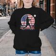 Women's Batter Patriotic American Flag Baseball Silks Youth Crewneck Sweatshirt Women's Batter Patriotic American Flag Baseball Silks Youth Crewneck Sweatshirt