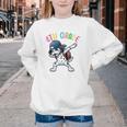 4th Grade Crew Dalmatian Dog Dabbing Back To School Premium Tri-Blend Youth Crewneck Sweatshirt