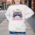 5th Grade Level Unlocked Shirt – Gamer Back To School Performance Youth Crewneck Sweatshirt