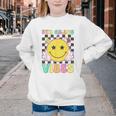 5th Grade Vibes Girls Smile Face Back To School Fifth Grade Youth Crewneck Sweatshirt