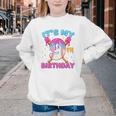 9th Birthday Baseball 9 Year Old Ice Cream Drip Boy Baseball Premium Tri-Blend Youth Crewneck Sweatshirt