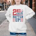 Baseball Second Grade Back To School 2nd Grade Batter Up Youth Crewneck Sweatshirt