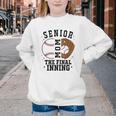 Baseball Senior Mom 2026 The Final Inning Youth Crewneck Sweatshirt