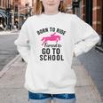 Born To Riding Forced To Go To School Back To School Youth Crewneck Sweatshirt Born To Riding Forced To Go To School Back To School Youth Crewneck Sweatshirt
