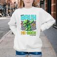 Bruh We Back 1st Grade Back To School Gamer Dabbing Boy Kids Youth Crewneck Sweatshirt