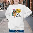 Cool Cartoon Pencil Saying Bruh Back To School Youth Crewneck Sweatshirt