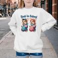 Corgi Dog Student To School Happy Back To School Youth Crewneck Sweatshirt