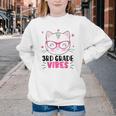 Cute 3rd Grade Vibes Cat Kitten Lover Back To School Girls Youth Crewneck Sweatshirt