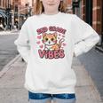 Cute Cat 2nd Grade Vibes Back To School Second Grade Girls Youth Crewneck Sweatshirt