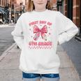 First Day Of 6th Grade Coquette Back To School Girls Kids Youth Crewneck Sweatshirt First Day Of 6th Grade Coquette Back To School Girls Kids Youth Crewneck Sweatshirt