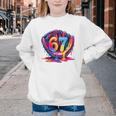 Gen Alpha Slang Ice Cream Drip Six Seven 67 Baseball Catcher Youth Crewneck Sweatshirt Gen Alpha Slang Ice Cream Drip Six Seven 67 Baseball Catcher Youth Crewneck Sweatshirt