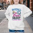Gender Reveal Baseball Or Bows Daddy Loves You Youth Crewneck Sweatshirt