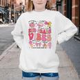 Girls 2nd Grade Vibes Coquette Pink Bow Back To School Youth Crewneck Sweatshirt Girls 2nd Grade Vibes Coquette Pink Bow Back To School Youth Crewneck Sweatshirt