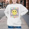 Girls 5th Grade Vibes Smile Face Back To School Fifth Grade Youth Crewneck Sweatshirt