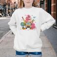 Girls Cute Pink Bows Coquette Aesthetic Back To School Youth Crewneck Sweatshirt
