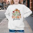 Groovy Third Grade Wildflowers Back To School 3rd Grade Youth Crewneck Sweatshirt
