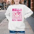 Hello Fifth Grade Coquette Bow Back To School 5th Grade Girl Youth Crewneck Sweatshirt