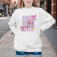 Little Miss Kindergarten Kids Girls Coquette Back To School Youth Crewneck Sweatshirt