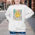 Peace Love 6th Grade Smile Face Back To School Sixth Grade Youth Crewneck Sweatshirt Peace Love 6th Grade Smile Face Back To School Sixth Grade Youth Crewneck Sweatshirt
