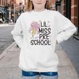 Preschool Little Miss Back To School Girls Kids Preschool Youth Crewneck Sweatshirt