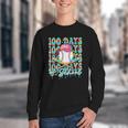 100 Days Of School Drip Baseball 100th Day Baseball School Youth Crewneck Sweatshirt