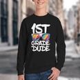 1st Grade Dude Shirt Back To School First Grade Boy Girl Youth Crewneck Sweatshirt