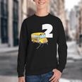 2nd Birthday School Bus Kids Back To School Themes Party Youth Crewneck Sweatshirt 2nd Birthday School Bus Kids Back To School Themes Party Youth Crewneck Sweatshirt