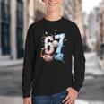 6 7 Baseball Six Seven Meme 67 Hands Kids Men Women Youth Crewneck Sweatshirt 6 7 Baseball Six Seven Meme 67 Hands Kids Men Women Youth Crewneck Sweatshirt