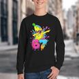 67 Dabbing Banana Baseball 6 7 Dripping Ice Cream Meme Youth Crewneck Sweatshirt