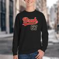 67 Six Seven Bruh Meme Baseball Vintage Style Men Boys Youth Crewneck Sweatshirt