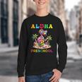 Aloha Preschool Flamingo Hawaii Back To School Kids Girl Youth Crewneck Sweatshirt Aloha Preschool Flamingo Hawaii Back To School Kids Girl Youth Crewneck Sweatshirt