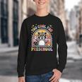 Back To School Raccoon Too Cool For Pre- K Preschool Youth Crewneck Sweatshirt