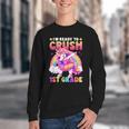 Back To School Unicorn Girls I'm Ready To Crush 1st Grade Youth Crewneck Sweatshirt